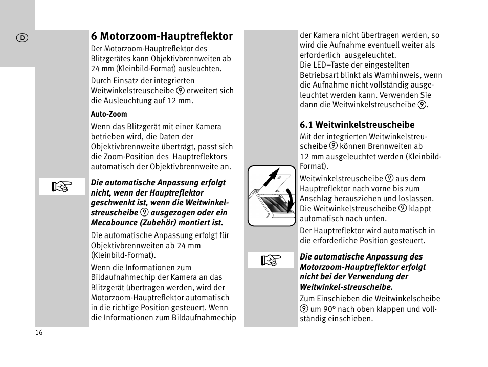 Metz MECABLITZ 44 AF-1 digital User Manual | Page 16 / 166