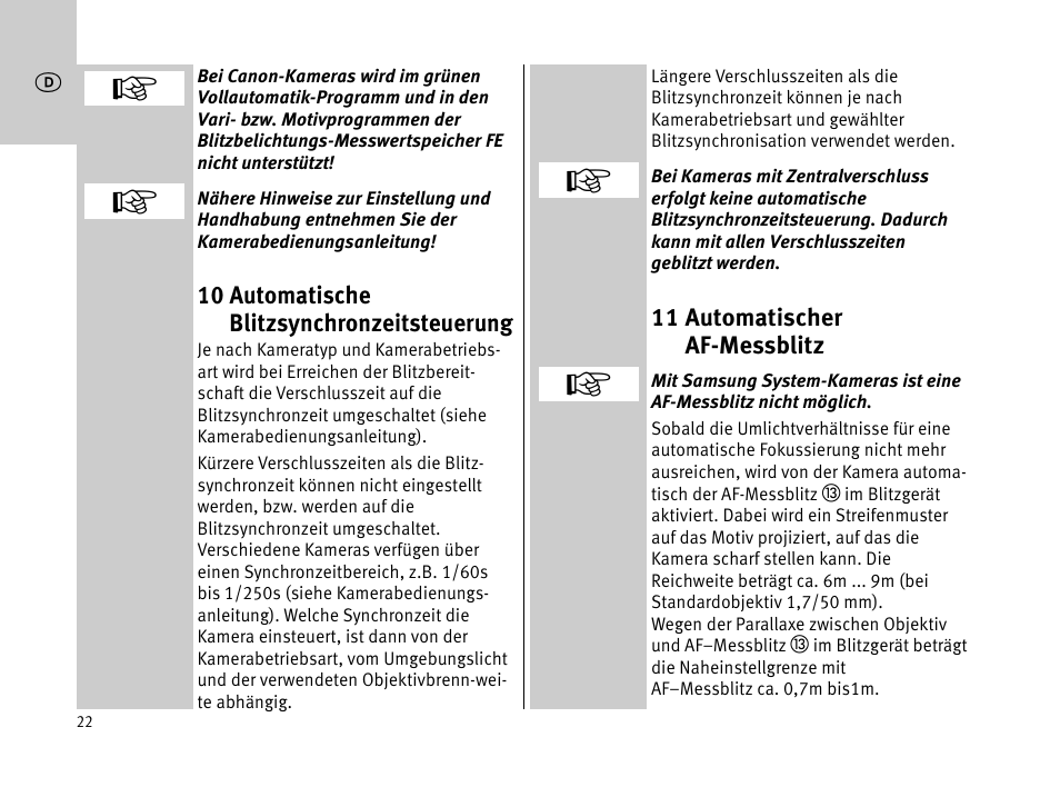 Metz MECABLITZ 44 AF-1 digital User Manual | Page 22 / 166