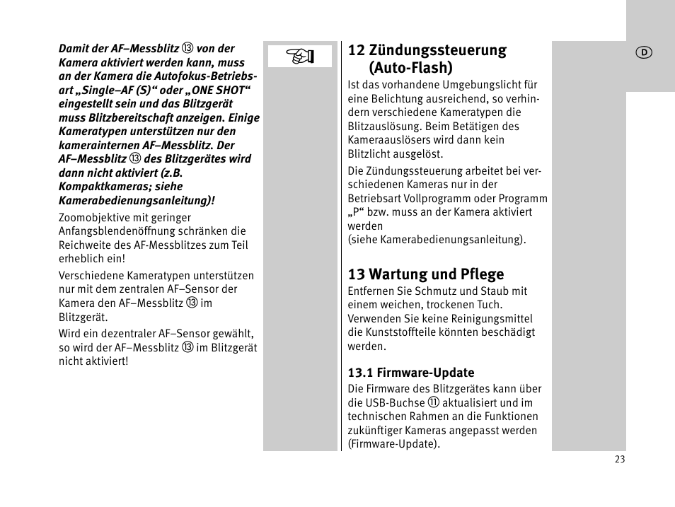 Metz MECABLITZ 44 AF-1 digital User Manual | Page 23 / 166