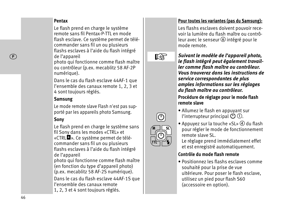 Metz MECABLITZ 44 AF-1 digital User Manual | Page 46 / 166