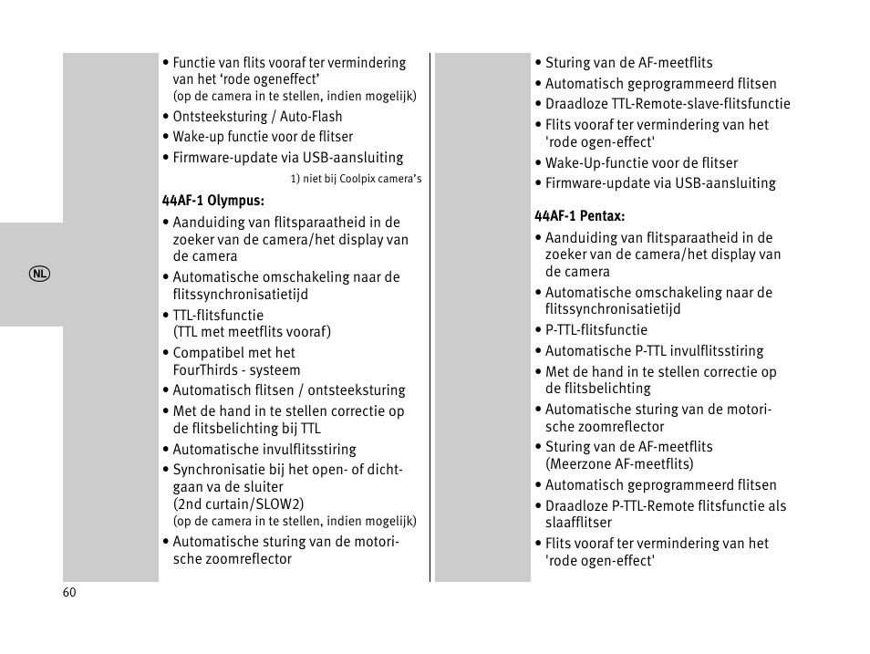 Metz MECABLITZ 44 AF-1 digital User Manual | Page 60 / 166