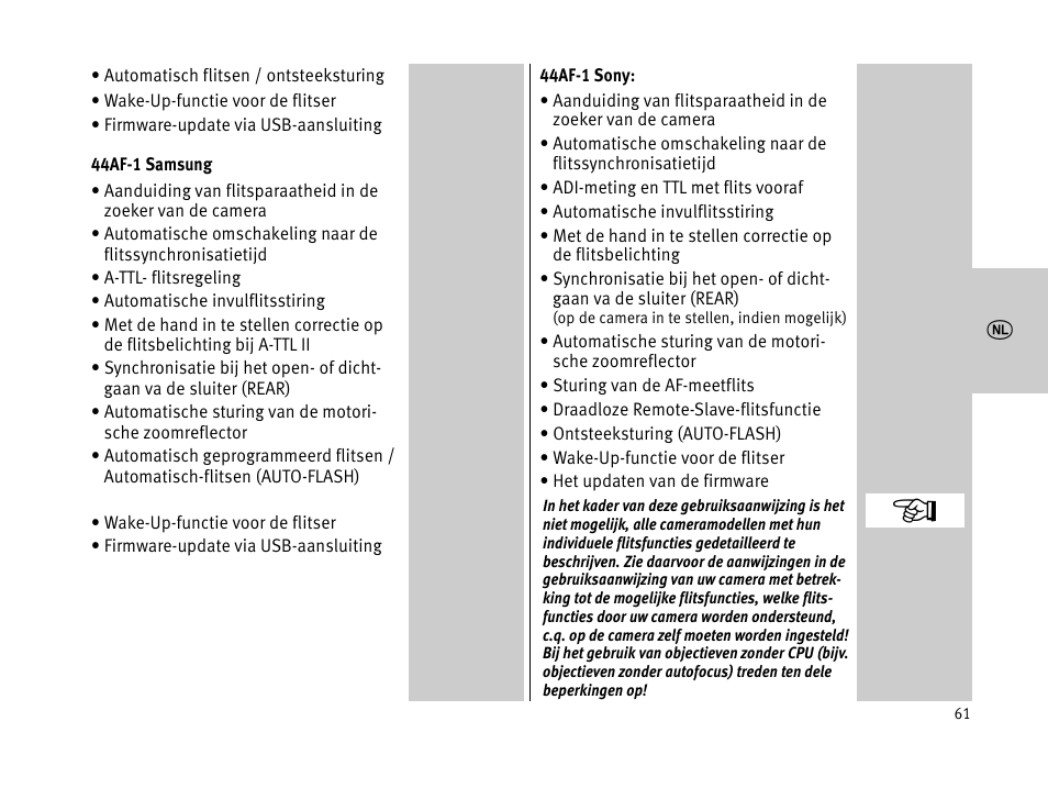 Metz MECABLITZ 44 AF-1 digital User Manual | Page 61 / 166