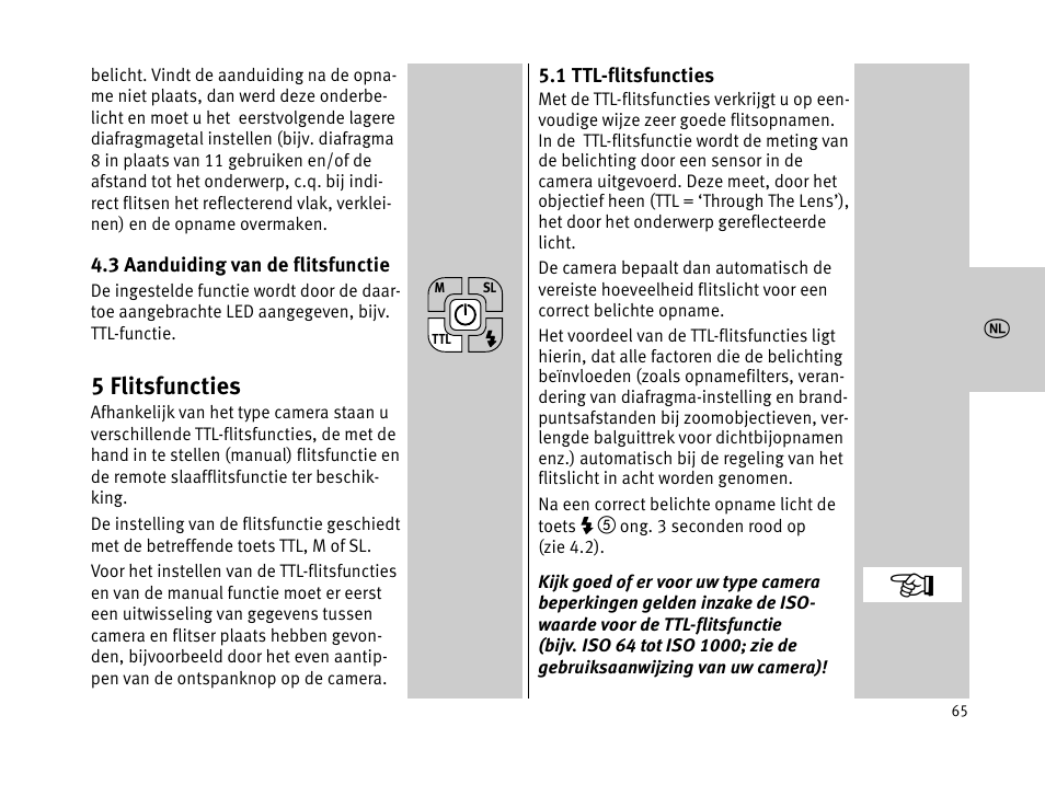 5 flitsfuncties | Metz MECABLITZ 44 AF-1 digital User Manual | Page 65 / 166