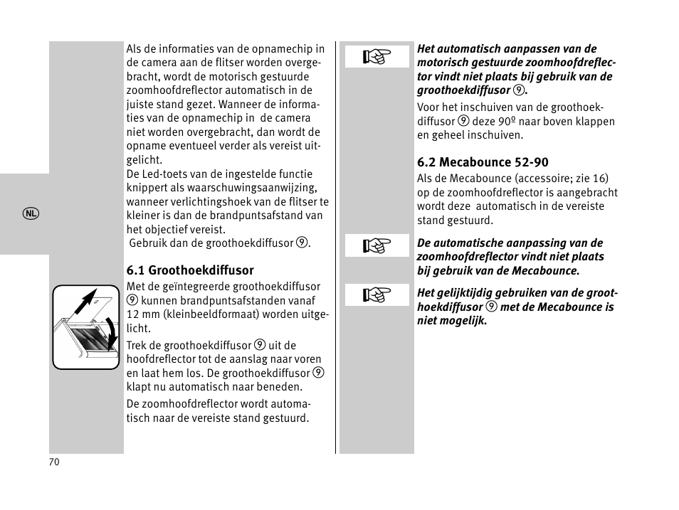 Metz MECABLITZ 44 AF-1 digital User Manual | Page 70 / 166