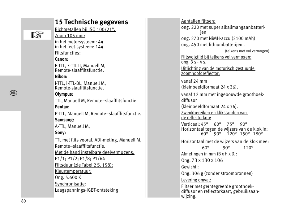 Metz MECABLITZ 44 AF-1 digital User Manual | Page 80 / 166