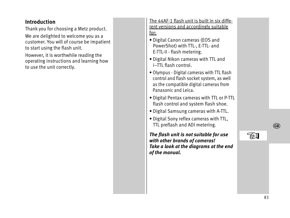 Metz MECABLITZ 44 AF-1 digital User Manual | Page 83 / 166