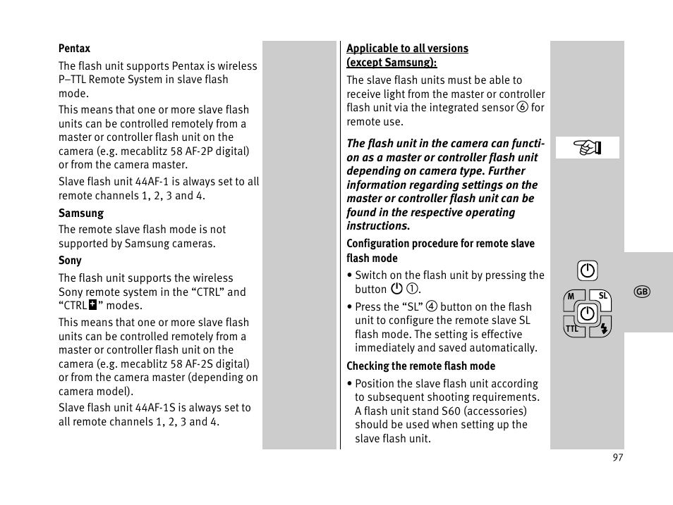 Metz MECABLITZ 44 AF-1 digital User Manual | Page 97 / 166