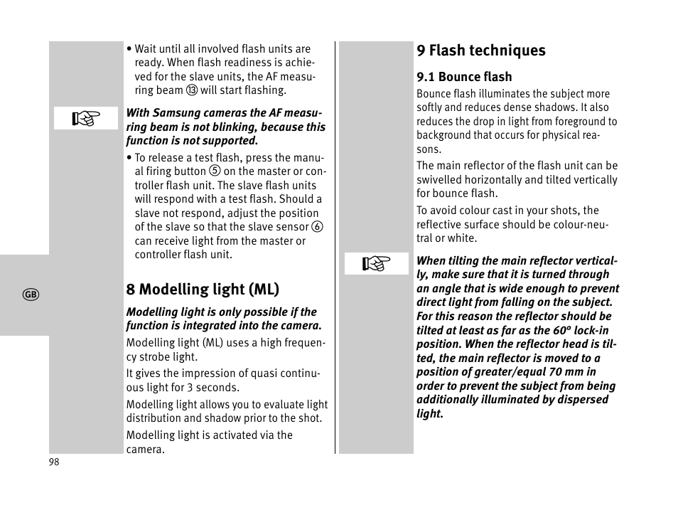 Metz MECABLITZ 44 AF-1 digital User Manual | Page 98 / 166