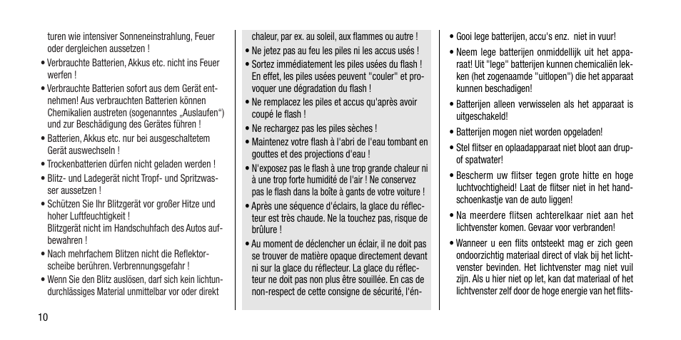 Metz MECABLITZ 40 AF-4 Minolta User Manual | Page 10 / 78