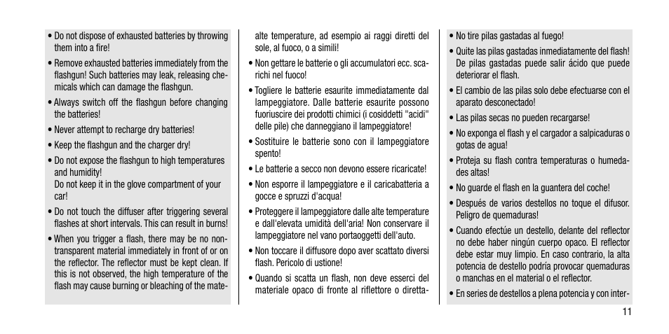 Metz MECABLITZ 40 AF-4 Minolta User Manual | Page 11 / 78