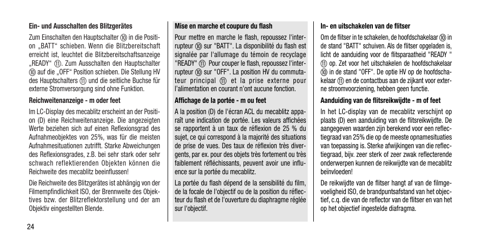 Metz MECABLITZ 40 AF-4 Minolta User Manual | Page 24 / 78