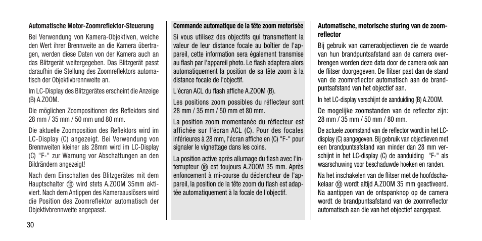 Metz MECABLITZ 40 AF-4 Minolta User Manual | Page 30 / 78