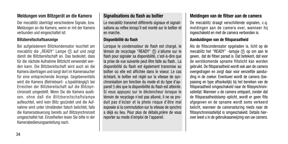 Metz MECABLITZ 40 AF-4 Minolta User Manual | Page 34 / 78
