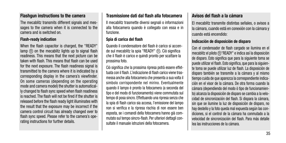 Metz MECABLITZ 40 AF-4 Minolta User Manual | Page 35 / 78
