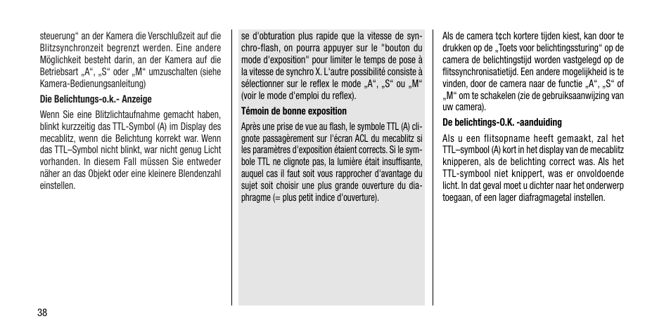 Metz MECABLITZ 40 AF-4 Minolta User Manual | Page 38 / 78