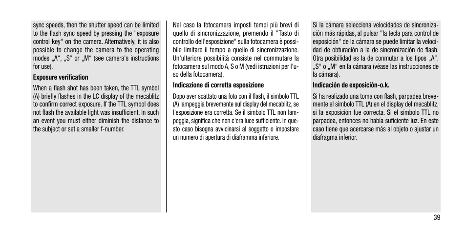 Metz MECABLITZ 40 AF-4 Minolta User Manual | Page 39 / 78