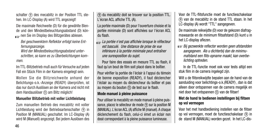 Metz MECABLITZ 40 AF-4 Minolta User Manual | Page 46 / 78