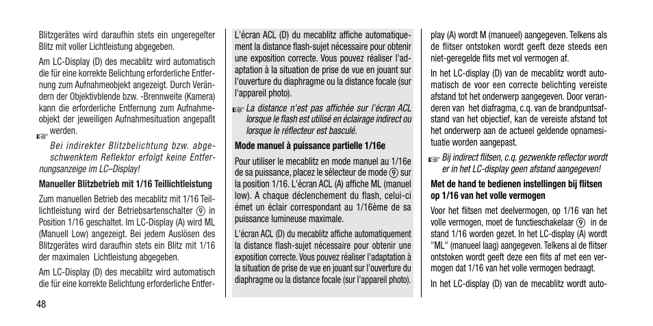 Metz MECABLITZ 40 AF-4 Minolta User Manual | Page 48 / 78