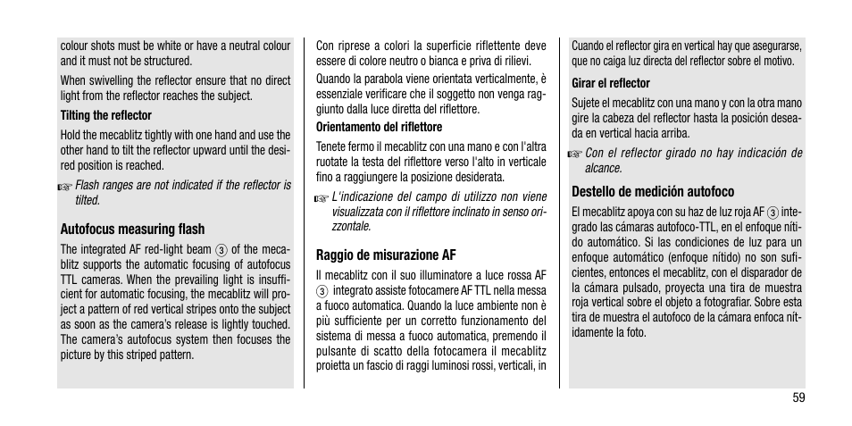 Metz MECABLITZ 40 AF-4 Minolta User Manual | Page 59 / 78