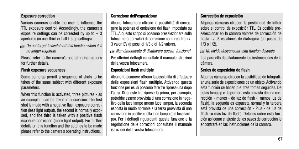 Metz MECABLITZ 40 AF-4 Minolta User Manual | Page 67 / 78