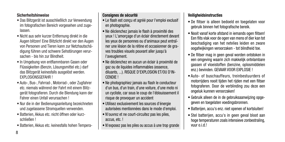 Metz MECABLITZ 40 AF-4 Minolta User Manual | Page 8 / 78