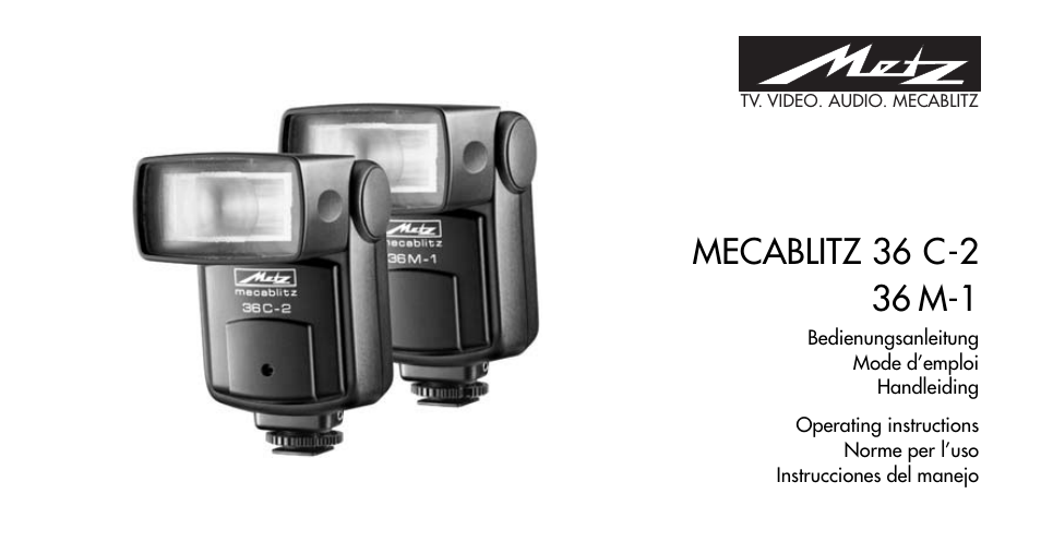 Metz MECABLITZ 36 C-2 User Manual | 132 pages