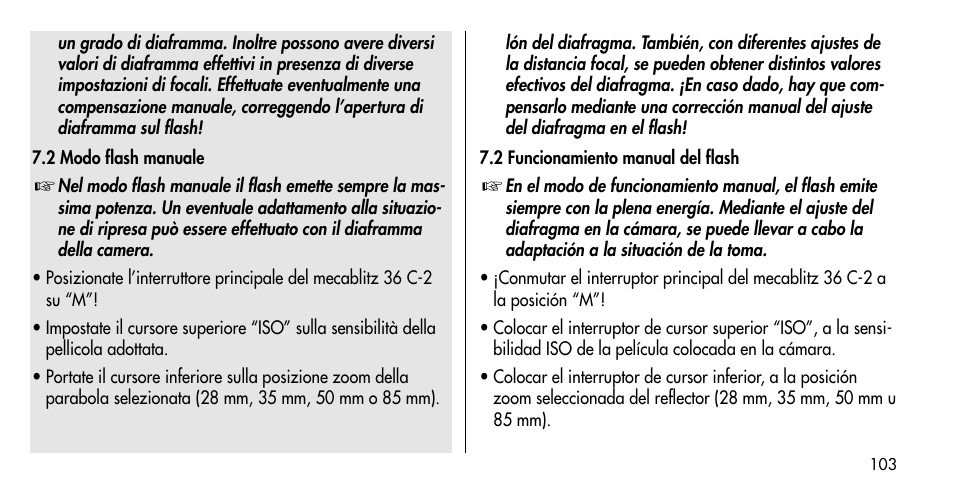 Metz MECABLITZ 36 C-2 User Manual | Page 103 / 132