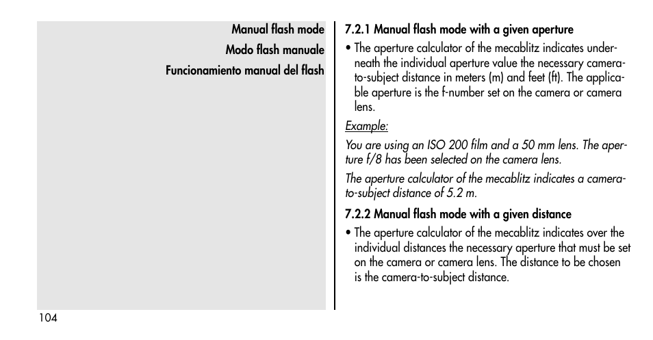 Metz MECABLITZ 36 C-2 User Manual | Page 104 / 132