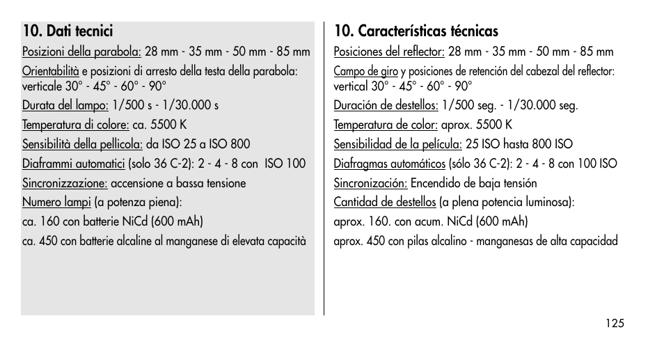 Metz MECABLITZ 36 C-2 User Manual | Page 125 / 132