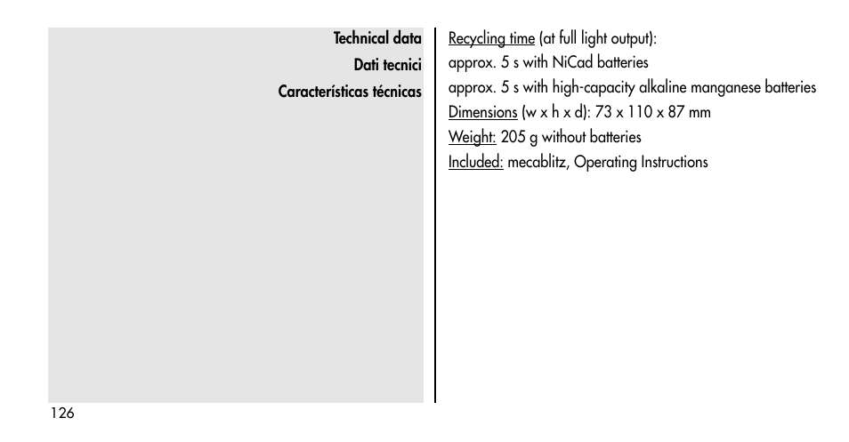 Metz MECABLITZ 36 C-2 User Manual | Page 126 / 132