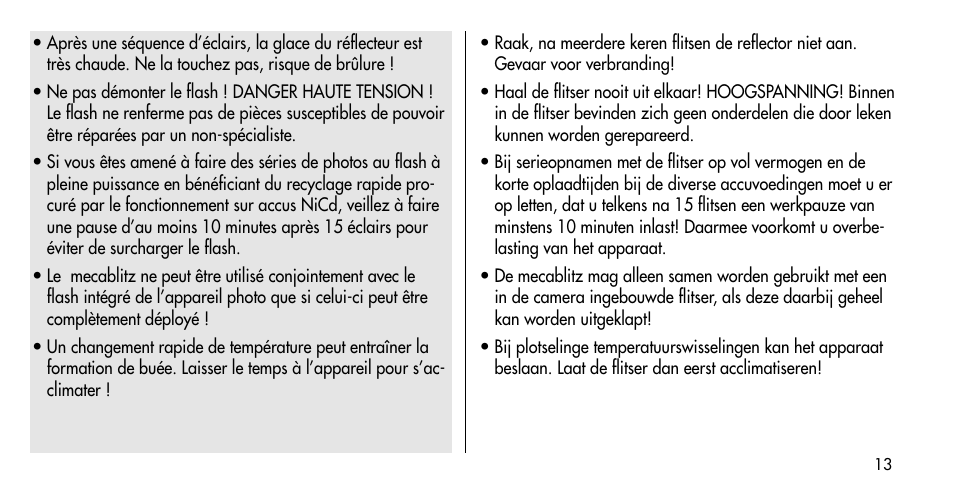 Metz MECABLITZ 36 C-2 User Manual | Page 13 / 132