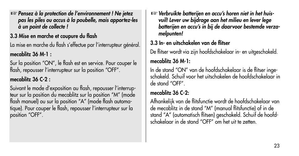 Metz MECABLITZ 36 C-2 User Manual | Page 23 / 132