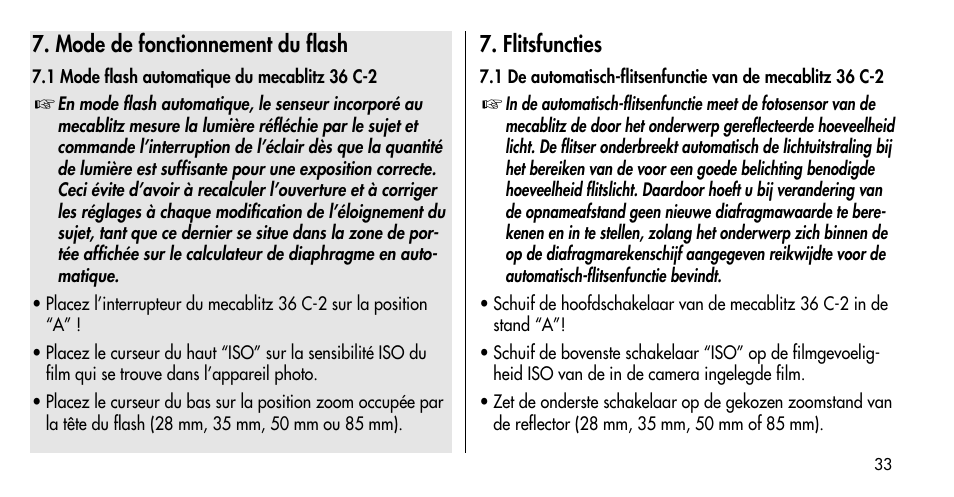 Metz MECABLITZ 36 C-2 User Manual | Page 33 / 132