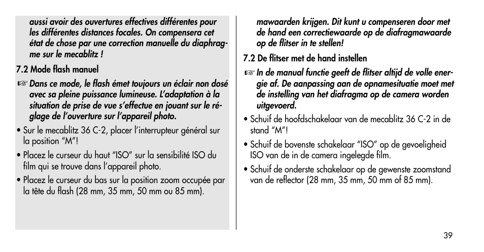 Metz MECABLITZ 36 C-2 User Manual | Page 39 / 132