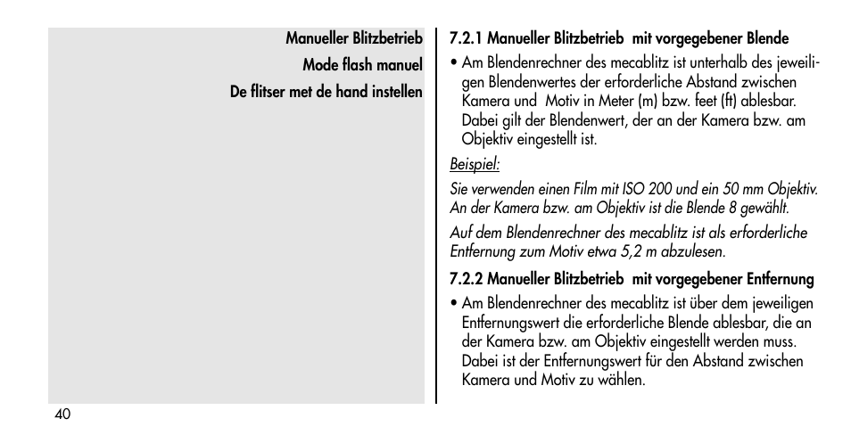 Metz MECABLITZ 36 C-2 User Manual | Page 40 / 132