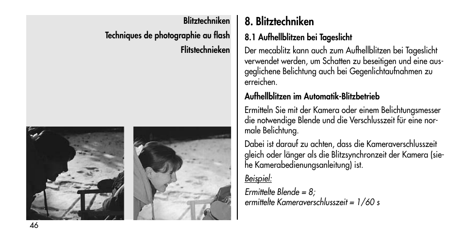 Blitztechniken | Metz MECABLITZ 36 C-2 User Manual | Page 46 / 132