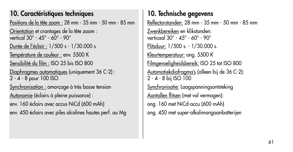 Metz MECABLITZ 36 C-2 User Manual | Page 61 / 132