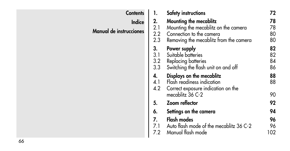 Metz MECABLITZ 36 C-2 User Manual | Page 66 / 132