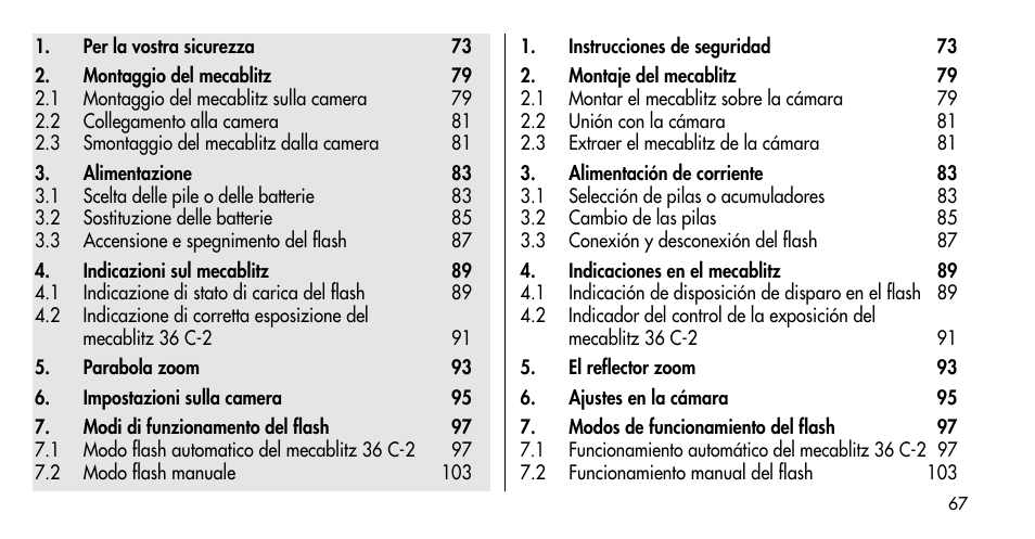 Metz MECABLITZ 36 C-2 User Manual | Page 67 / 132