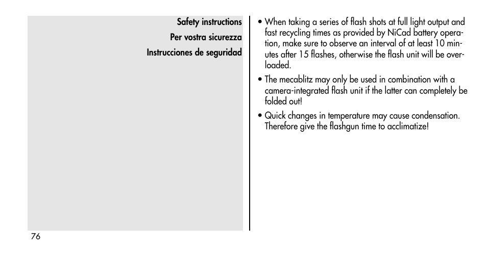 Metz MECABLITZ 36 C-2 User Manual | Page 76 / 132