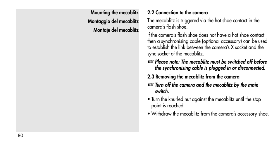 Metz MECABLITZ 36 C-2 User Manual | Page 80 / 132