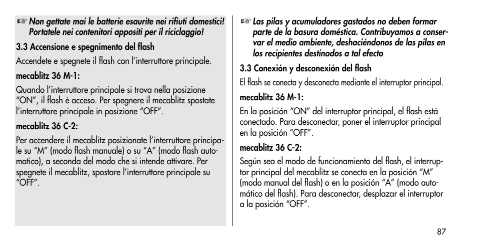 Metz MECABLITZ 36 C-2 User Manual | Page 87 / 132