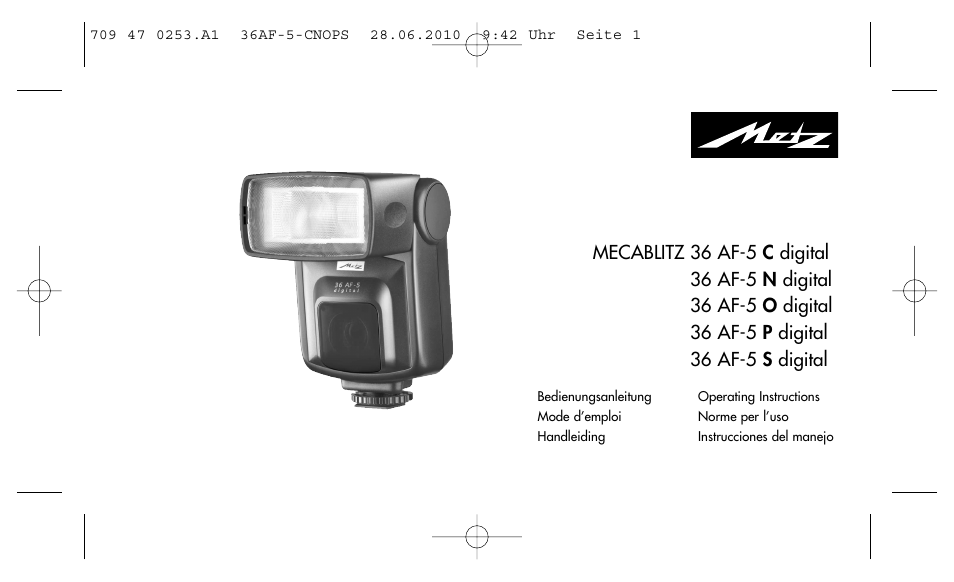 Metz MECABLITZ 36 AF-5 digital User Manual | 156 pages
