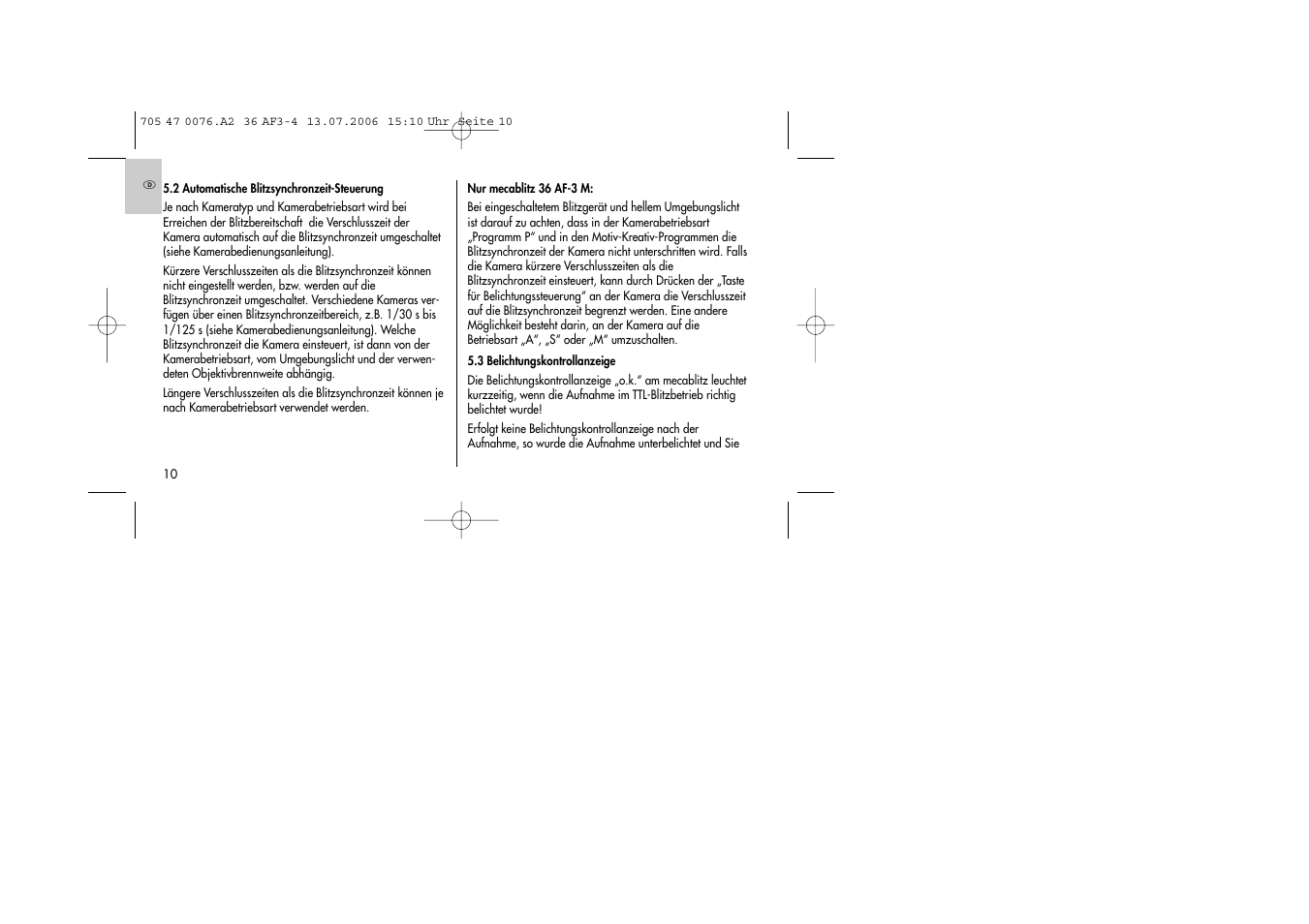 Metz MECABLITZ 36 AF-3 User Manual | Page 10 / 144
