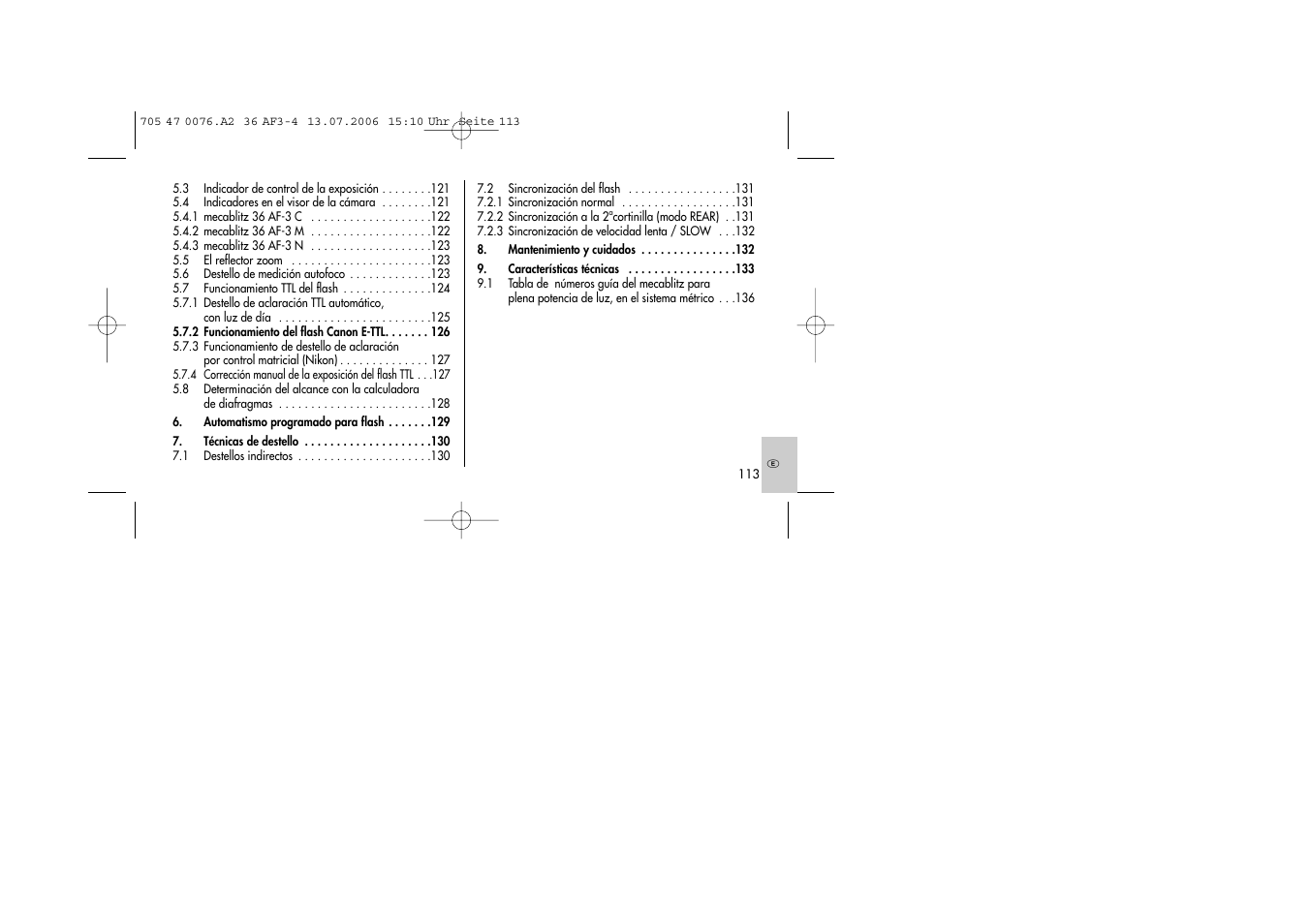 Metz MECABLITZ 36 AF-3 User Manual | Page 113 / 144