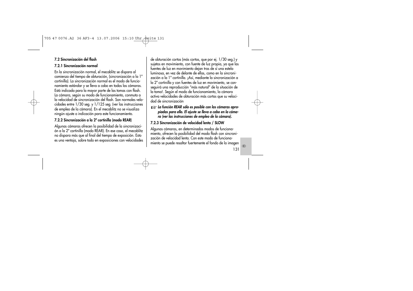 Metz MECABLITZ 36 AF-3 User Manual | Page 131 / 144