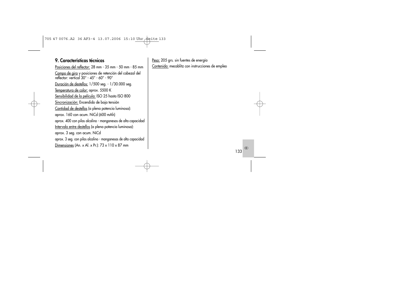 Metz MECABLITZ 36 AF-3 User Manual | Page 133 / 144