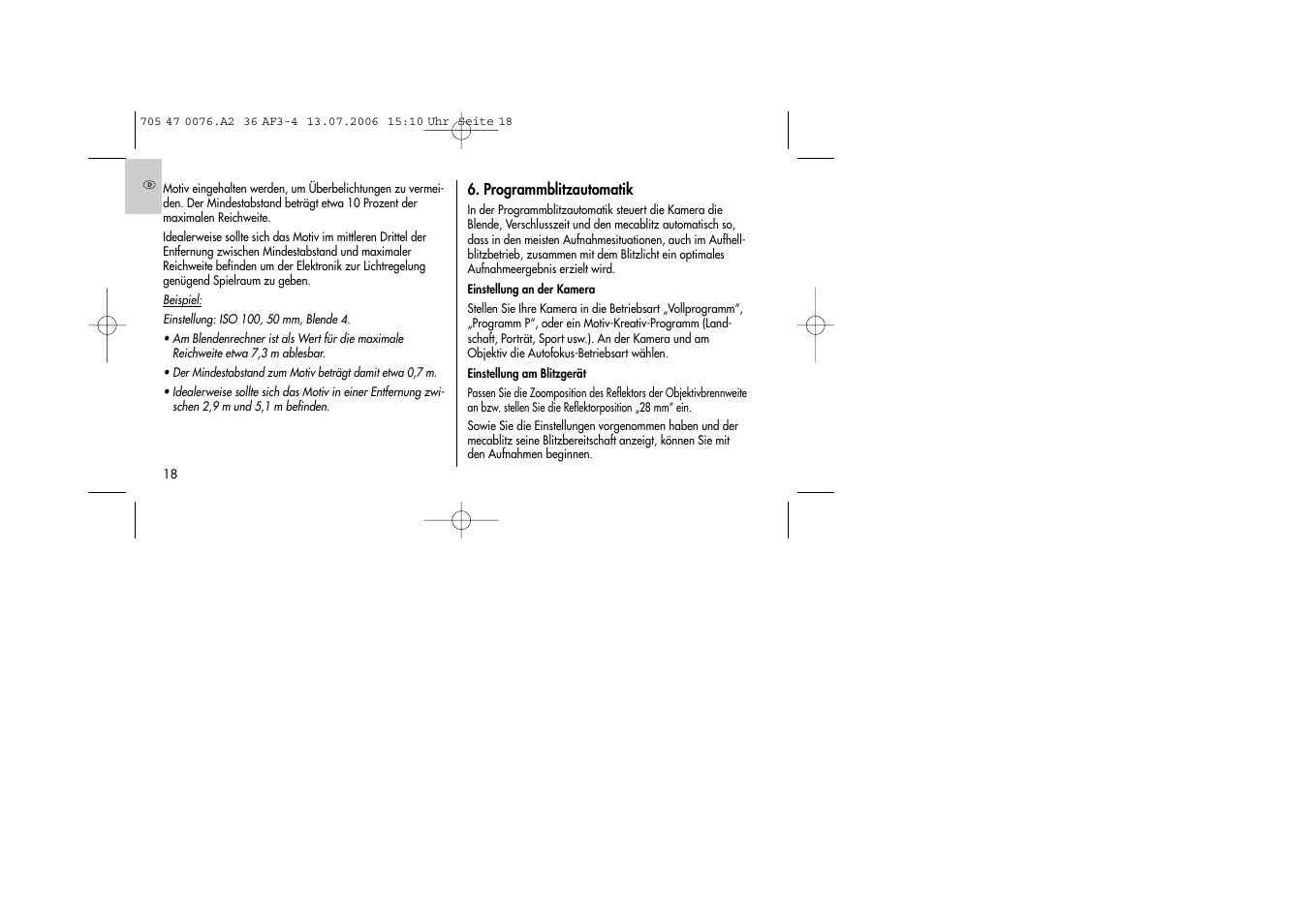 Metz MECABLITZ 36 AF-3 User Manual | Page 18 / 144