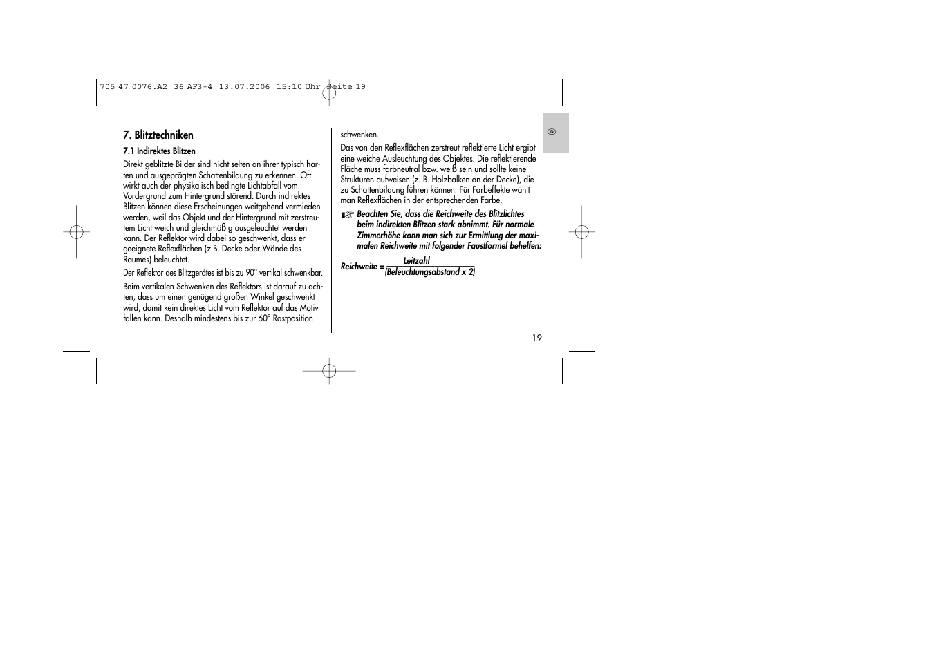 Metz MECABLITZ 36 AF-3 User Manual | Page 19 / 144