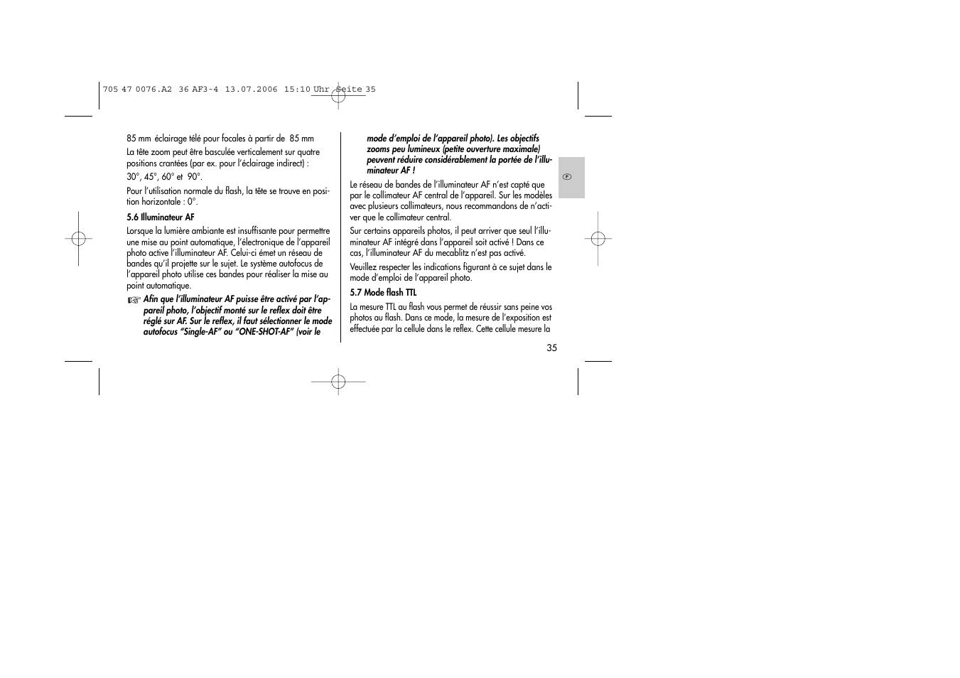 Metz MECABLITZ 36 AF-3 User Manual | Page 35 / 144